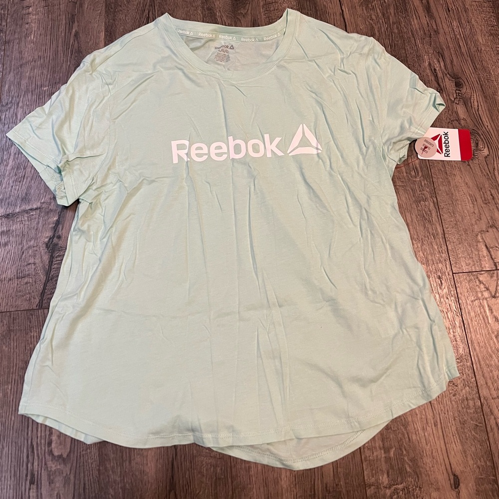 Reebok Light Green Crew Neck Tee